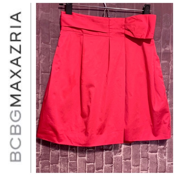 Geranium Pink • “Mila” Sateen Skirt • Pockets - Picture 1 of 10